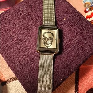 Silver Skull Watch